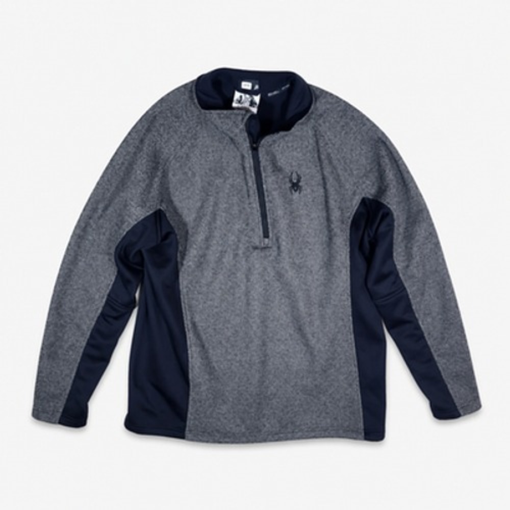 Spyder 1/4 Zip Pullover Mens Medium Gray Fleece Thermal Ski Top - Picture 4 of 15